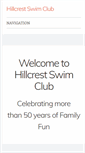 Mobile Screenshot of hillcrestswimclub.com